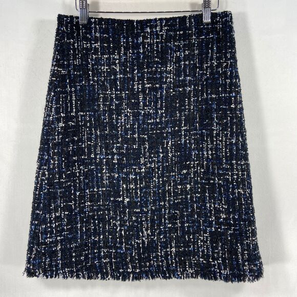 Jupe A-Line Marks And Spencer - Femme Taille 8 - Bleu Animal Print - Satin